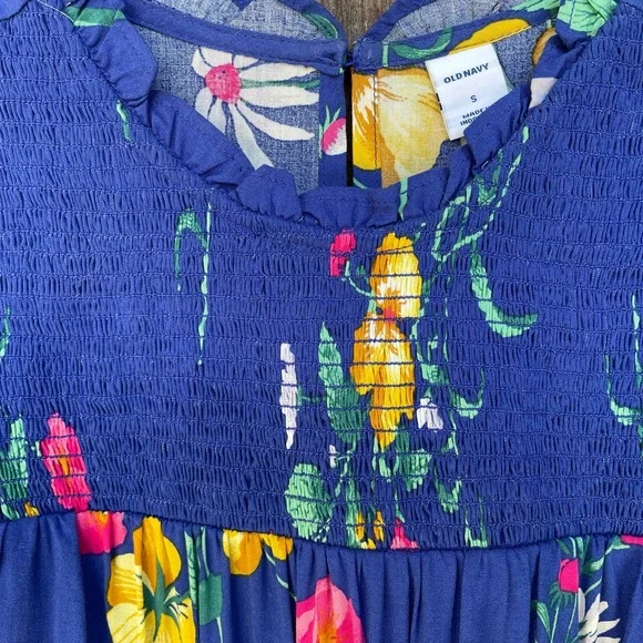 Old Navy Blue Floral Blouse Size Small - Picture 16 of 16